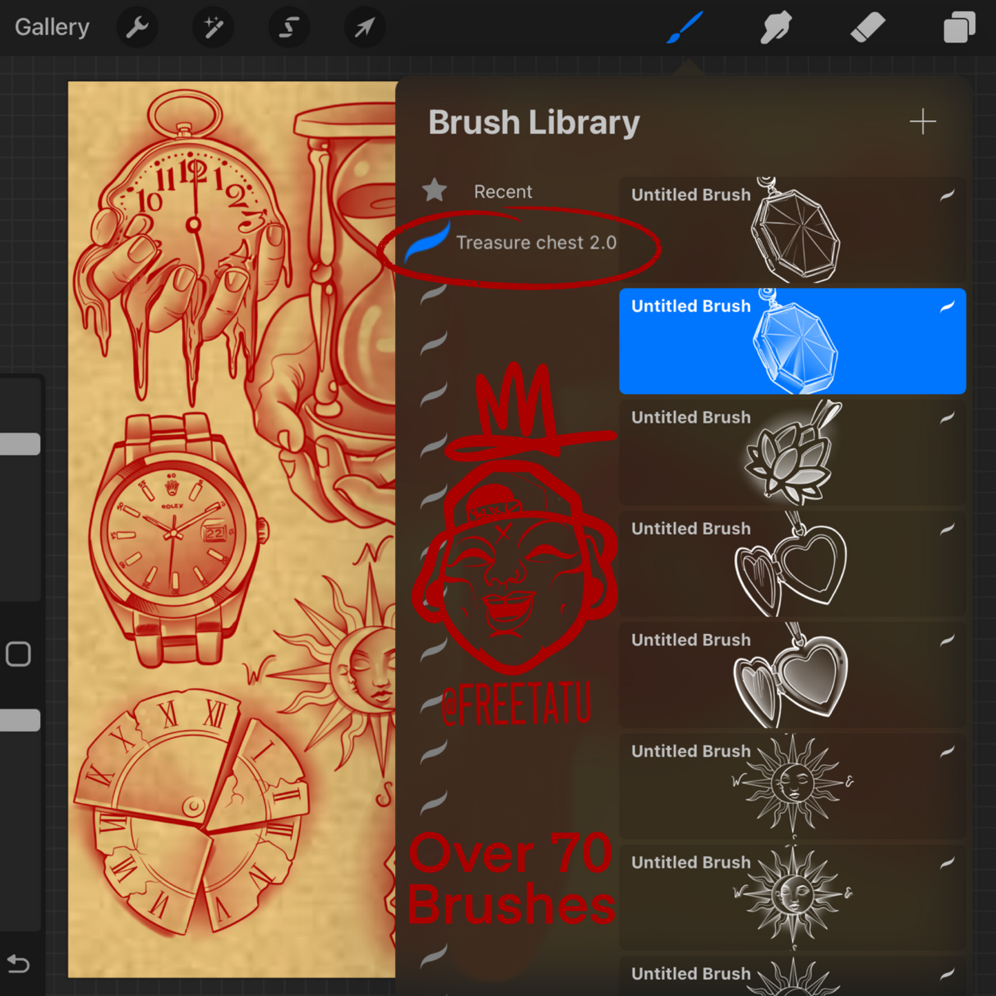Treasure chest 2.0 *procreate BrushSet