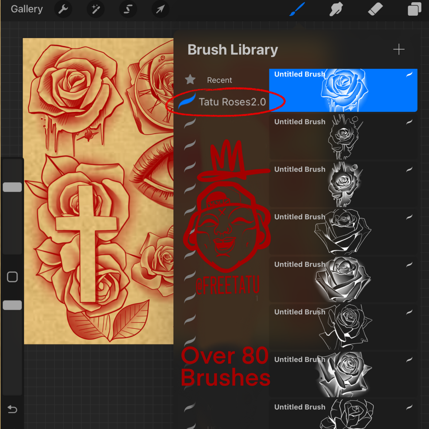 Tatu roses 2.0 *procreate BrushSet