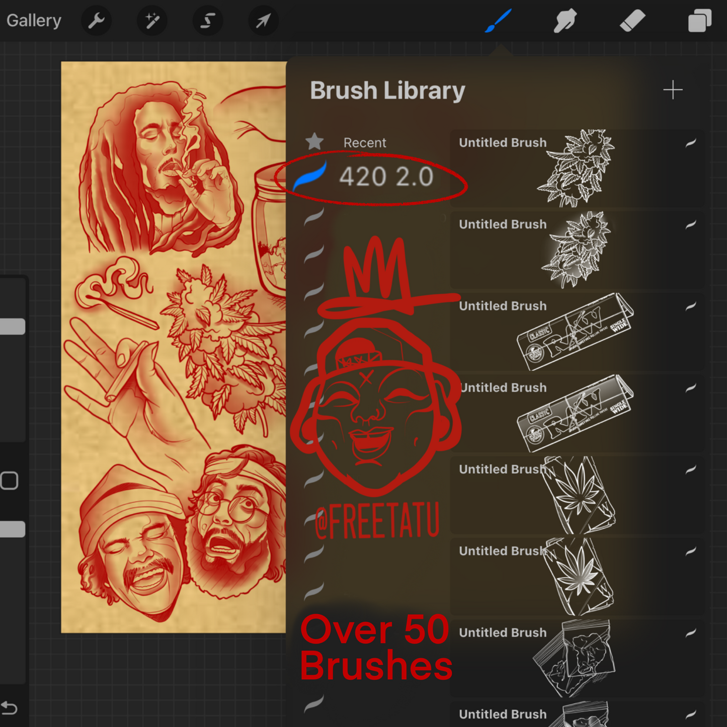 420 2.0 *procreate BrushSet